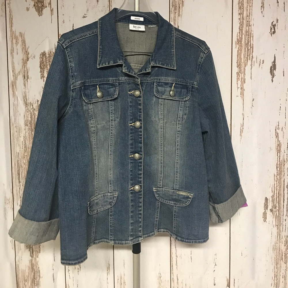 Liz & Co Petite Stretch Jean Jacket